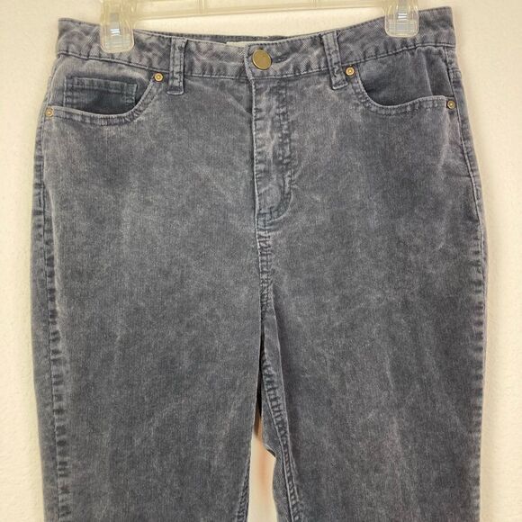 Banjara Gray Flared Corduroys raw hem! Hard to find! So cool🌹 - Picture 4 of 8